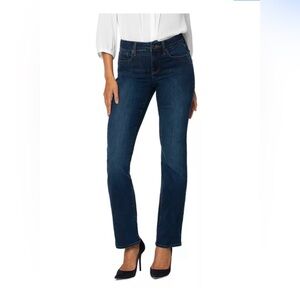 NYDJ jeans size 8 Straight Leg Lift Tuck Dark Wash Blue Jeans BEAUTIFUL 💙💙